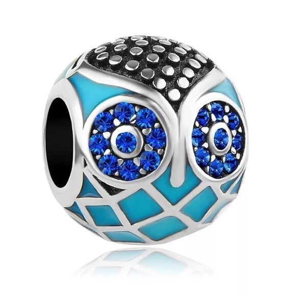 2xHost Pick 🌟925 Sterling Silver Retro Owl Charm - Picture 1 of 6